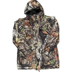 Cabelas Kids Camo Hooded Jacket Mossy Oak Camouflage Outdoor Winter Coat‎